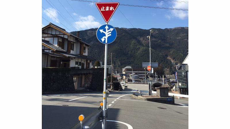 複雑な形の指定方向外進行禁止