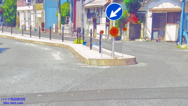 指定方向外進行禁止、斜め左下