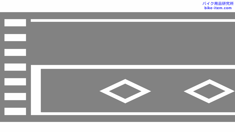 道路標示、横断歩道又は自転車横断帯あり