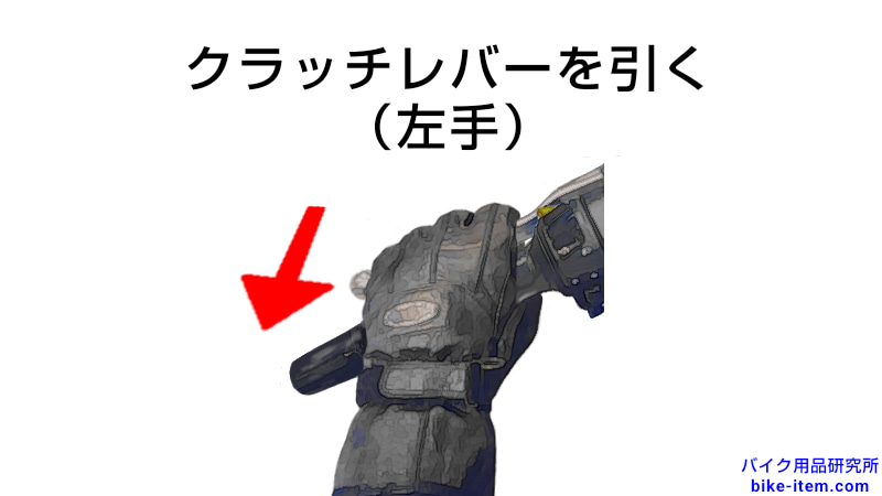 バイクの発進、基本動作1