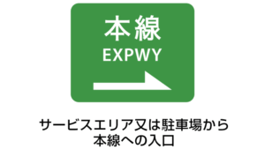 高速道路、本線への入口の標識
