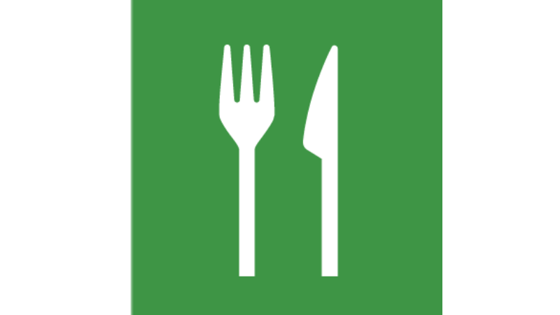 高速道路、レストランのマーク