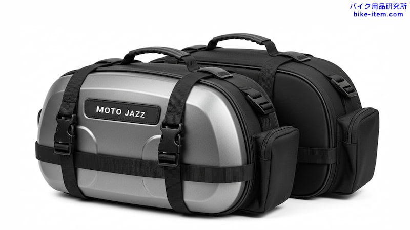ハードタイプのサイドバッグ