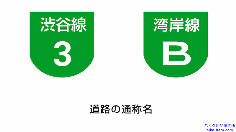 高速道路の案内標識、道路の通称名