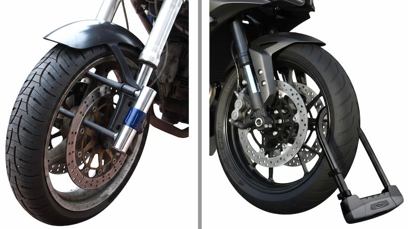 U字ロックの付け方、どちらもベストではない