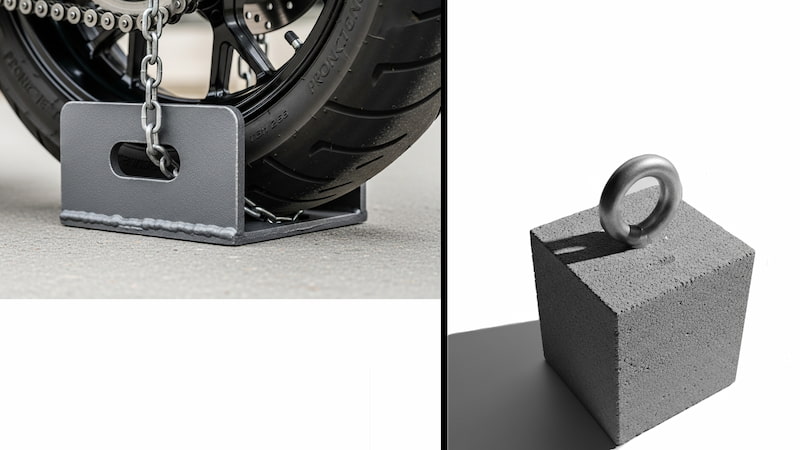 地球ロック用アンカープレート、コンクリートブロック