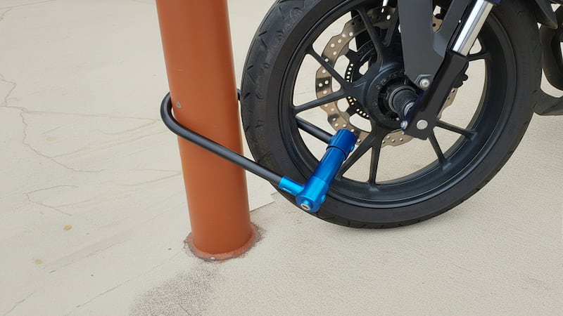 地球ロック(固定物とバイクを繋ぐ)