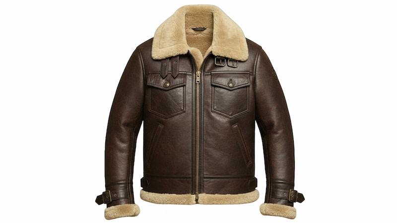 ボア裏地付きレザージャケット