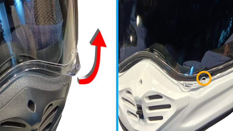 アライ TX-STRADA、シールド開閉