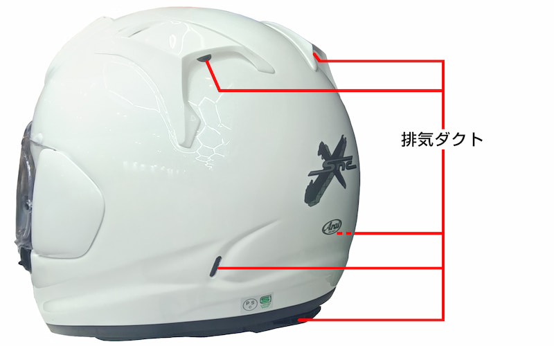 X-SNC、排気ダクト